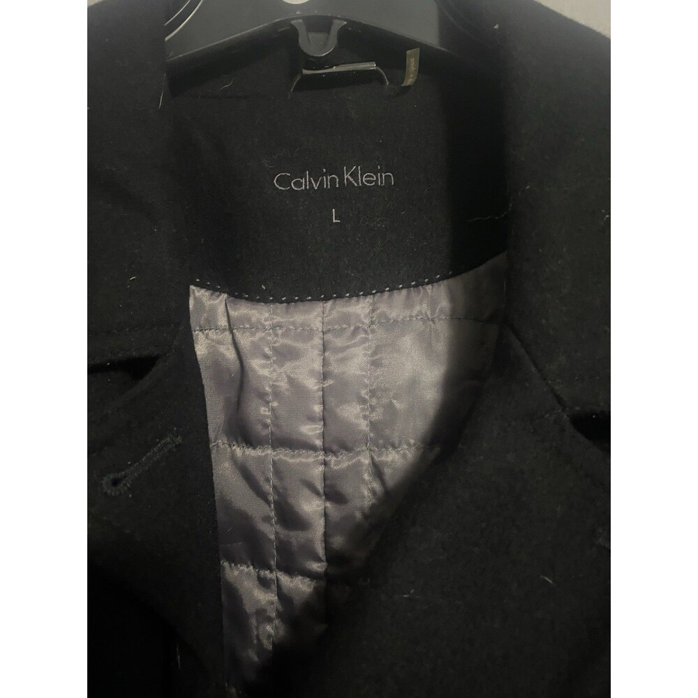 Calvin‎ Klein Mens Sz Large Black Coat - Picture 2 of 4